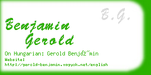 benjamin gerold business card